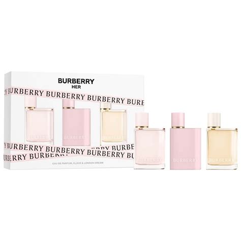 burberry mini her perfume trio set|burberry mini perfume gift set.